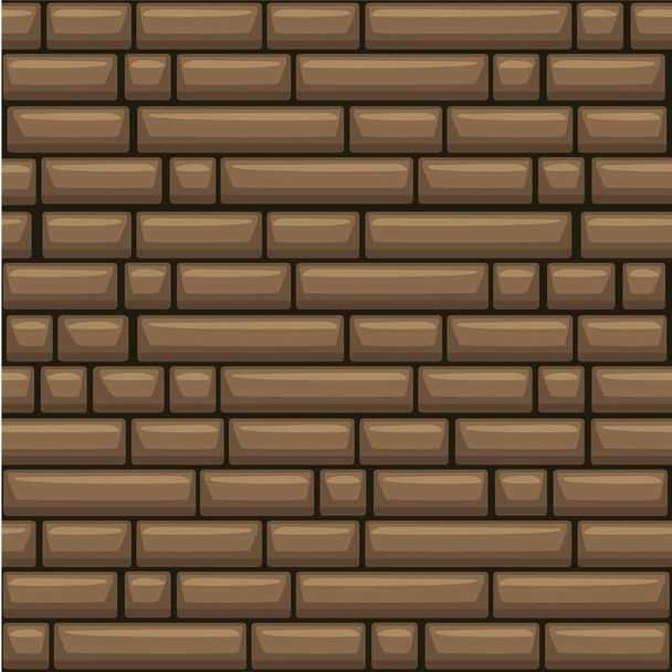 茶色の石壁を配置するシームレスなテクスチャ - ベクター画像