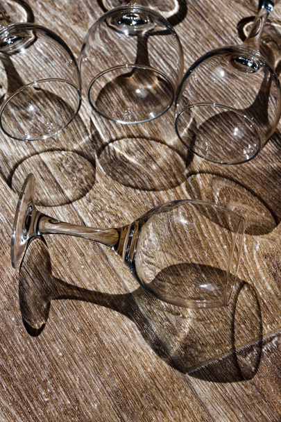 Still life from empty wine glasses - Foto, immagini