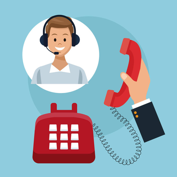 Call center customer service - Vector, Image