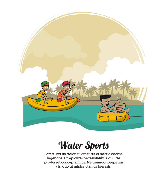 Водные виды спорта
 - Вектор,изображение