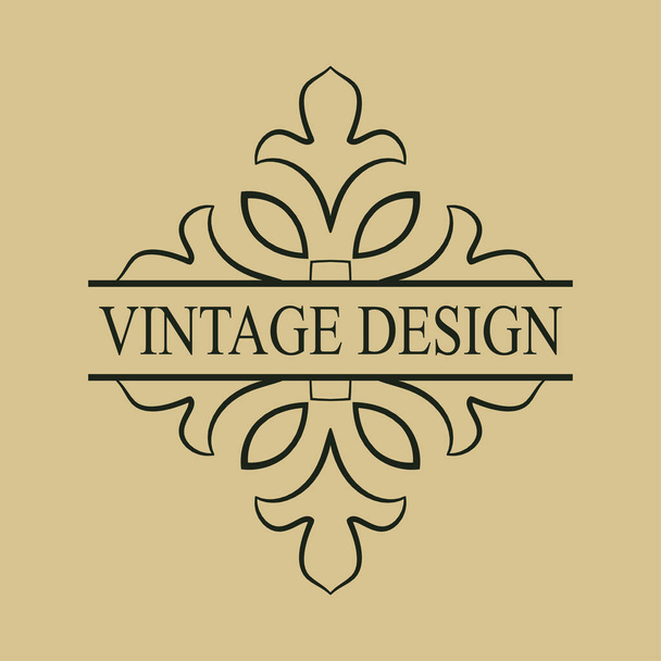 Vintage logotipo ornamentado
 - Vetor, Imagem