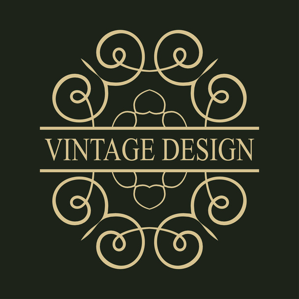 Vintage ornate logo - Vektor, obrázek