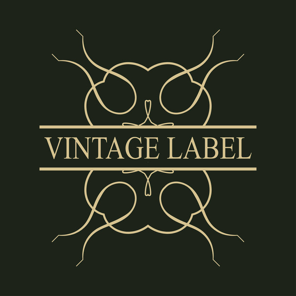 Vintage logotipo ornamentado
 - Vetor, Imagem
