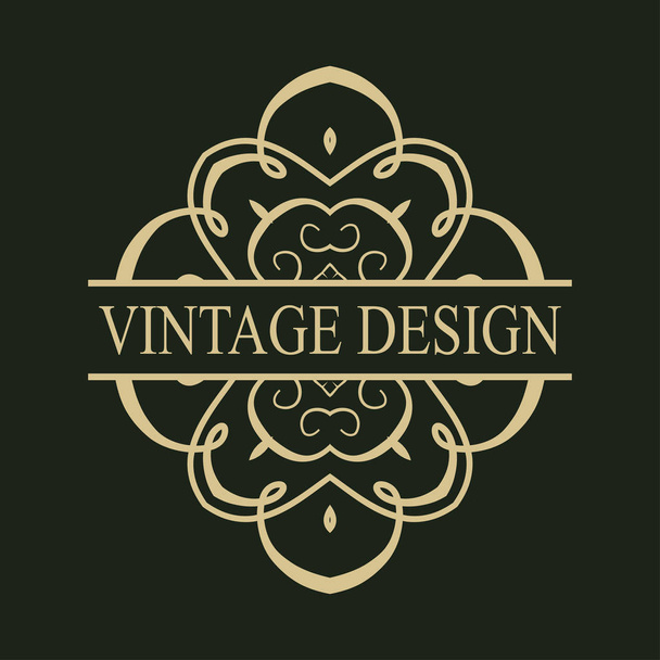 Vintage ornate logo - Vektör, Görsel