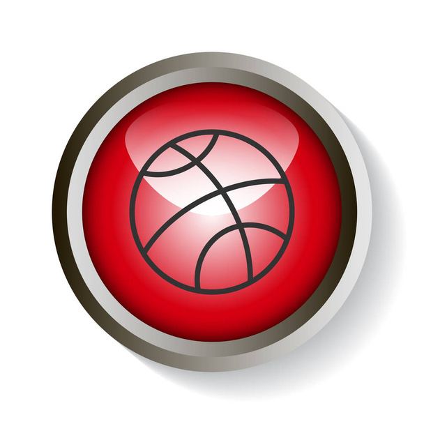 ball color web icon. vector illustration - Vektor, Bild
