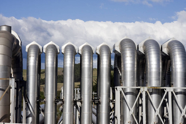 Alternatív zöld energiát termelő geotermikus erőmű - Fotó, kép
