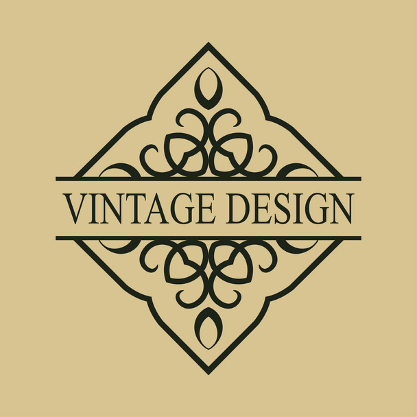 Vintage ornate logo - ベクター画像
