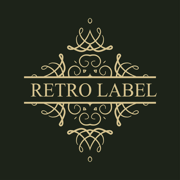 Vintage logo orné
 - Vecteur, image
