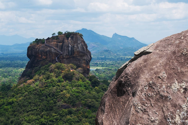 View on Sigiriya Rock Lion Rock . - Фото, изображение
