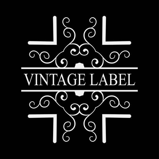 Vintage logo orné
 - Vecteur, image