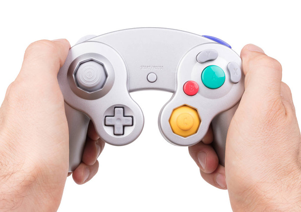 video game controller op witte achtergrond  - Foto, afbeelding