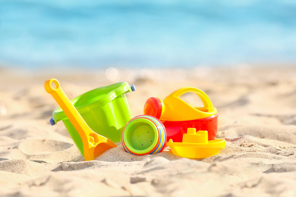 Colorful plastic sand toys - Фото, зображення