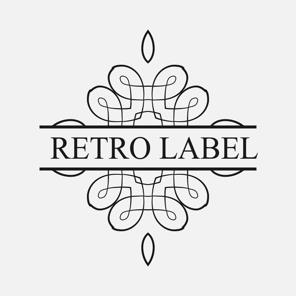 Vintage ornate logo - Vektor, kép