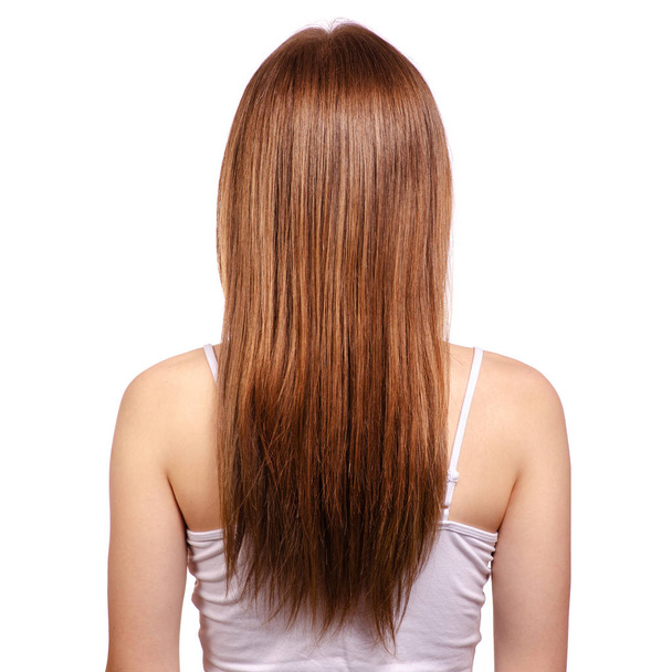 Woman hair straight keratin polish - Foto, Imagen