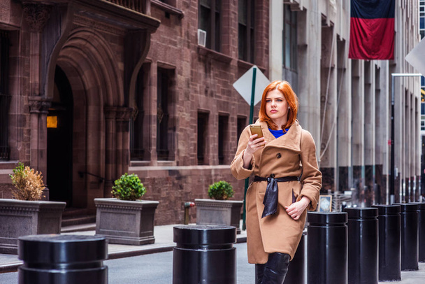 junge amerikanische Geschäftsfrau auf Reisen in New York - Foto, Bild