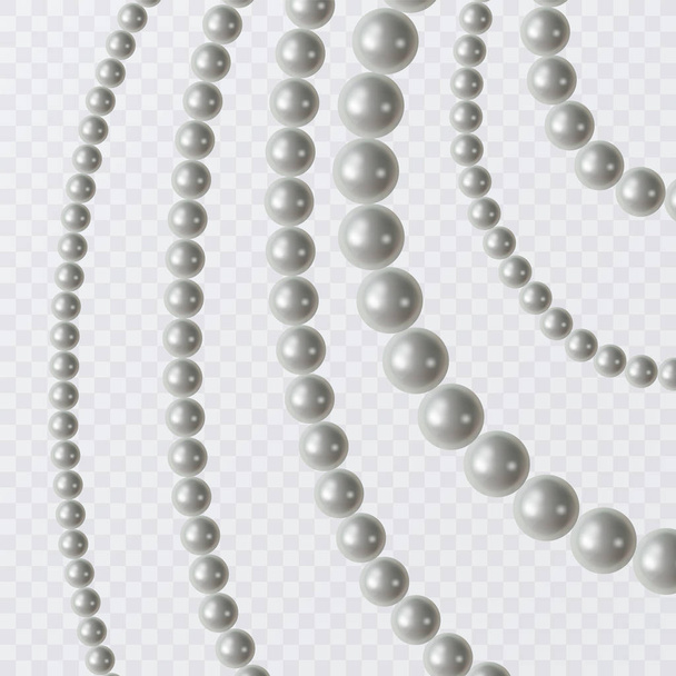 Volets réalistes de perles blanches, élément décoratif pour cartes de vœux, invitations de mariage, illustration vectorielle
 - Vecteur, image
