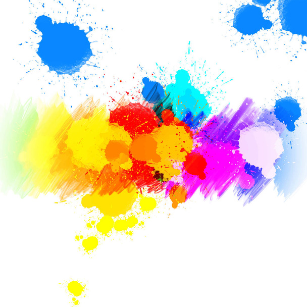 Kleurrijke geschilderde achtergrond druppels - Vector, afbeelding