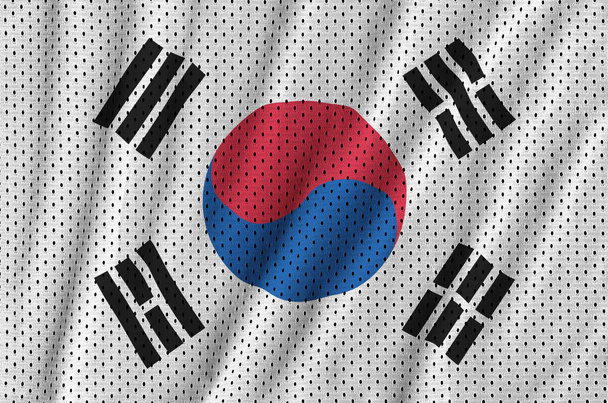 ポリエステル ナイロン スポーツ メッシュ fa に印刷された韓国旗 - 写真・画像