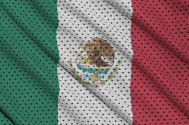 Bandera de México impresa en un tejido de malla de nylon deportivo de poliéster
  - Foto, Imagen