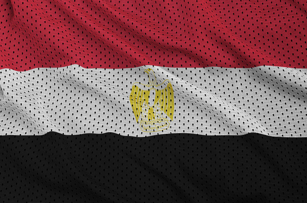Bandera de Egipto impresa en una tela de malla de nylon deportivo de poliéster w
 - Foto, Imagen