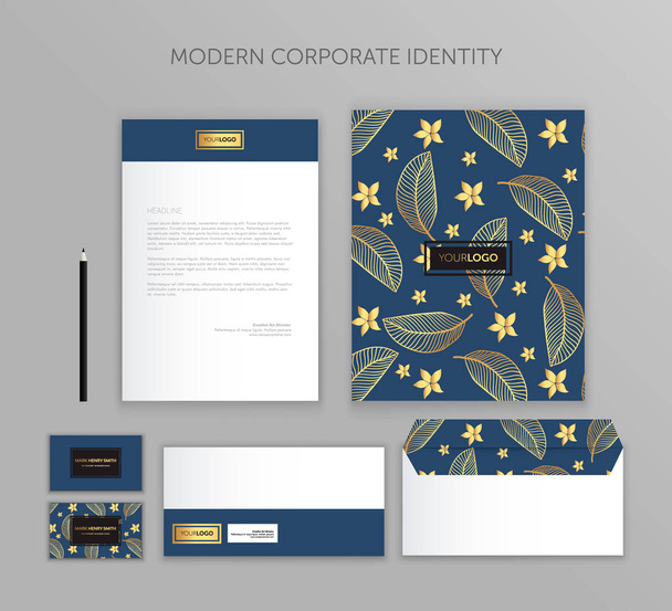 Conjunto de negocio de identidad corporativa. Diseño moderno de plantillas de papelería. Documentación para las empresas
. - Vector, imagen
