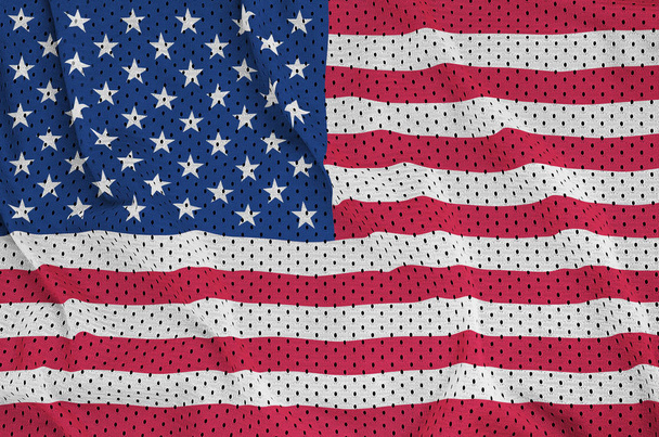 Bandera de los Estados Unidos de América impresa en un deporte de nylon de poliéster
 - Foto, Imagen