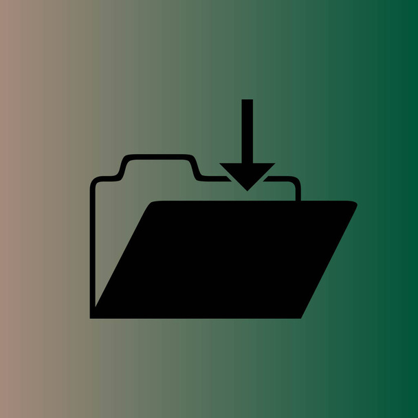 ícone de pasta aberta simples
 - Vetor, Imagem