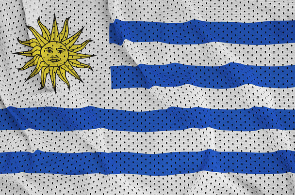 Vlajka Uruguaye na mřížkové tkaniny polyesterové nylon sportovní oblečení - Fotografie, Obrázek