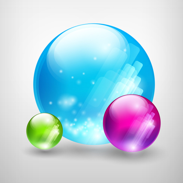 Abstract colored bubbles. Vector illustration. - Vector, Image