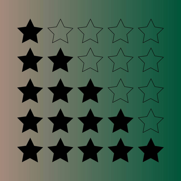 classificação estrelas ícones vetoriais
 - Vetor, Imagem
