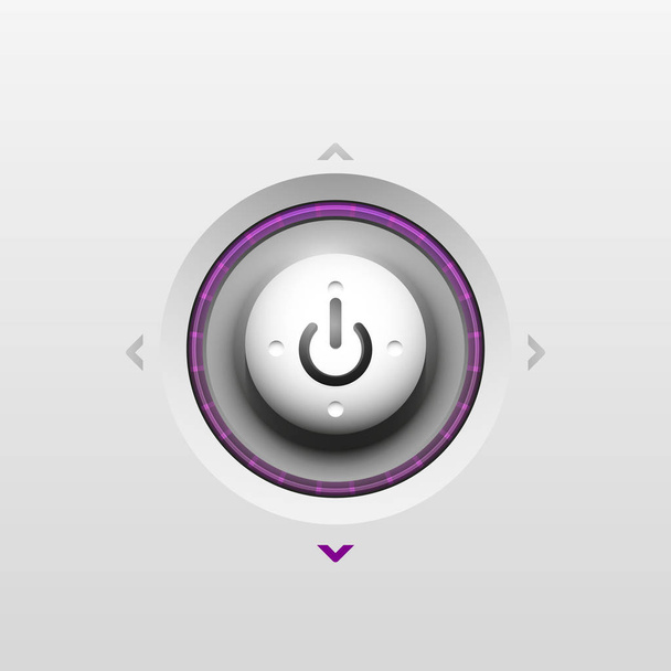 Технологія кнопок живлення логотип, концепція цифрового мистецтва техно, вимкнено піктограму
 - Вектор, зображення