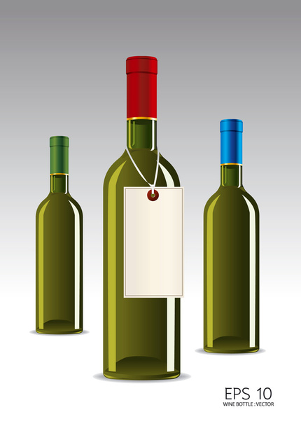 Botella vino
 - Vector, imagen