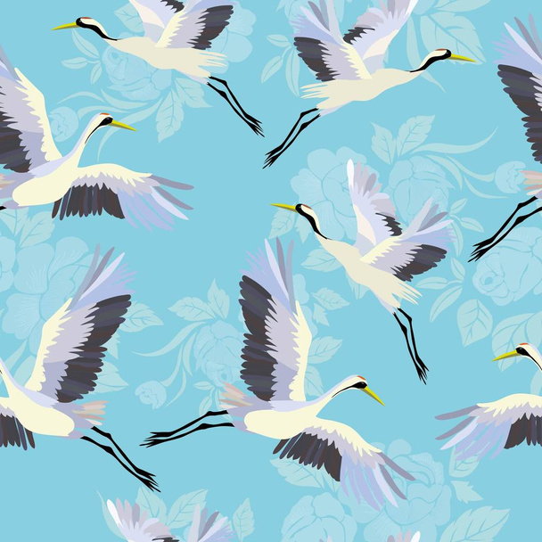 crane, pattern, vector, illustration - Vektor, Bild