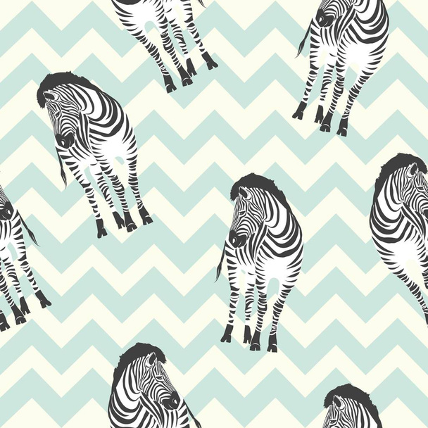 Zebra pattern, illustration, animal. - ベクター画像