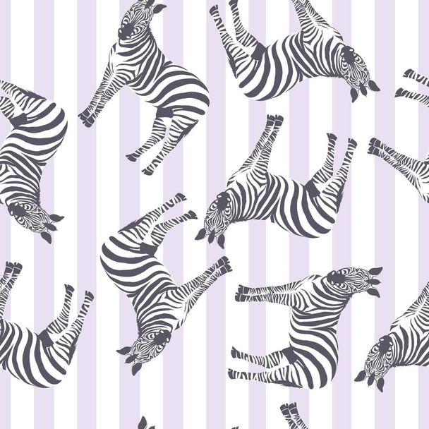 Zebra pattern, illustration, animal. - Vektor, obrázek