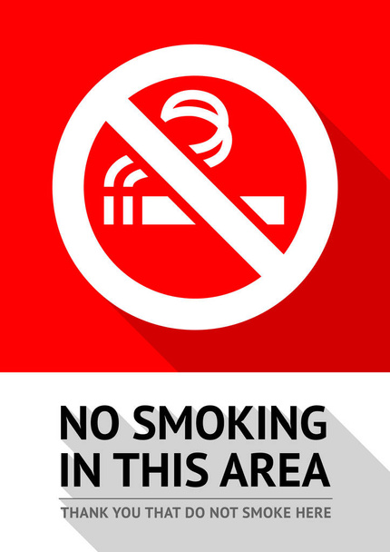 Cartel de fumadores no
 - Vector, Imagen