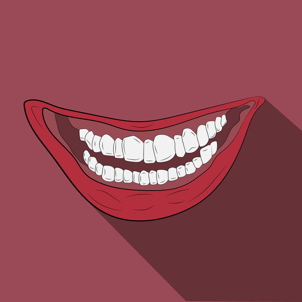 ústa s úsměvem vektorový obrázek - Vektor, obrázek