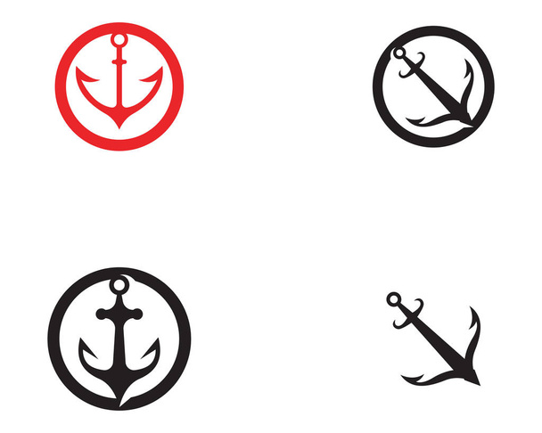 αγκύρωσης λογότυπου και σύμβολο πρότυπο ανυσματικά εικονίδια - Διάνυσμα, εικόνα
