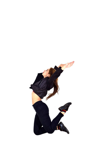 modern style dancer posing on white background - Foto, imagen