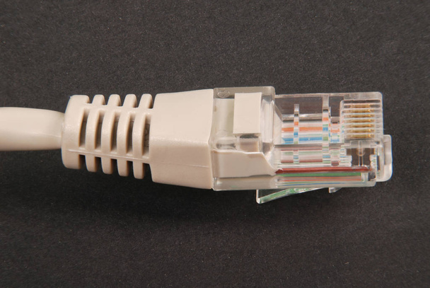 LAN-kábel és csatlakozó Rj45 - Fotó, kép