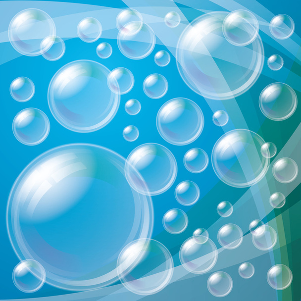 Transparent Bubbles Background - Vector, imagen