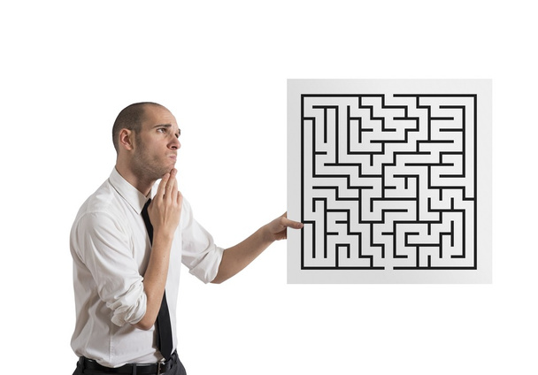 Uomo d'affari con labirinto
 - Foto, immagini