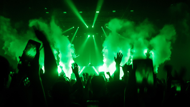 Ευτυχισμένοι άνθρωποι χορεύουν σε νυχτερινό κέντρο συναυλιών - Φωτογραφία, εικόνα