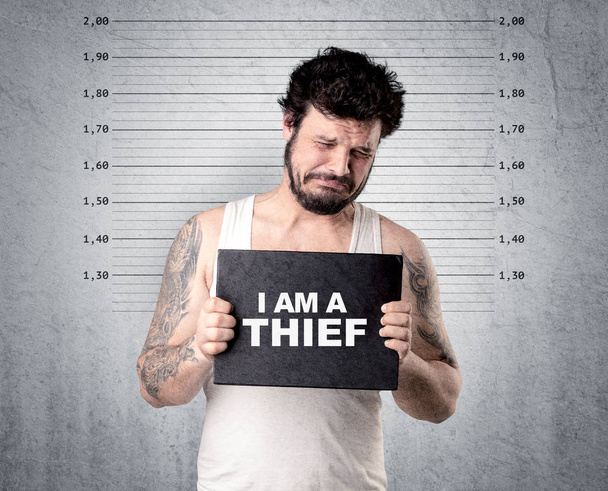 Thief in jail. - Foto, Imagen