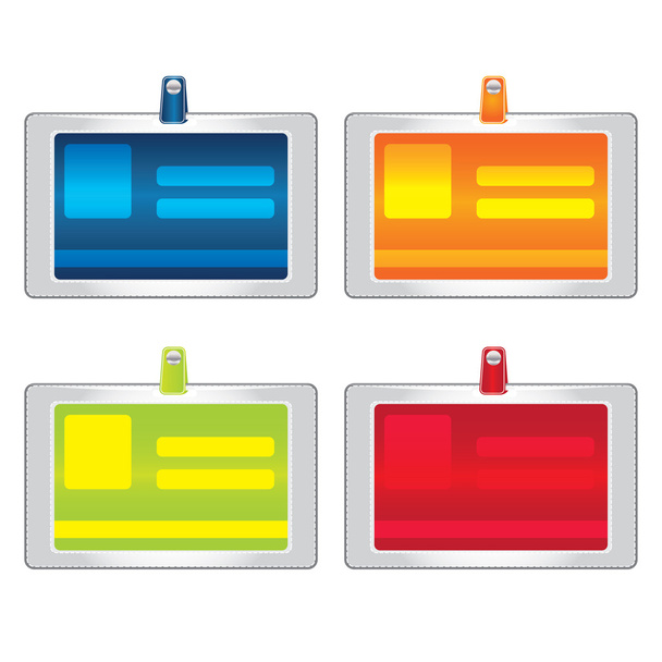 Vector color ID Badge set - Vektor, obrázek