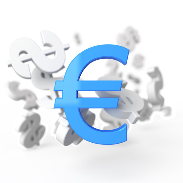 Euro egy további dollár - Fotó, kép
