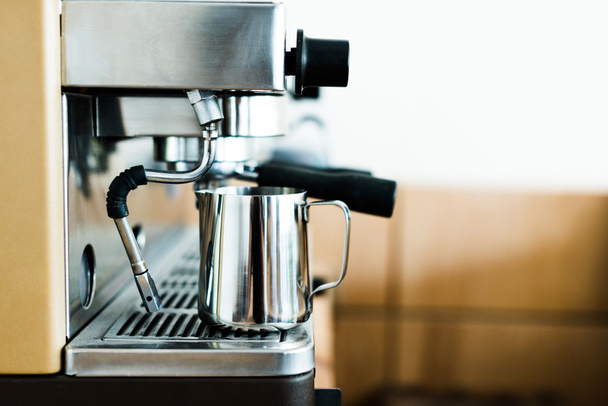 Cooking coffee on modern espresso machine - Photo, Image