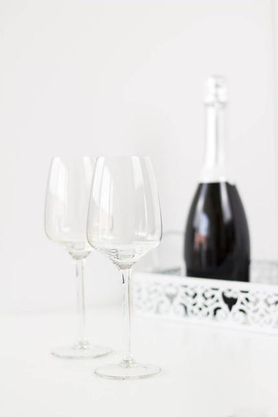 Champagne on a white background - Foto, Imagem