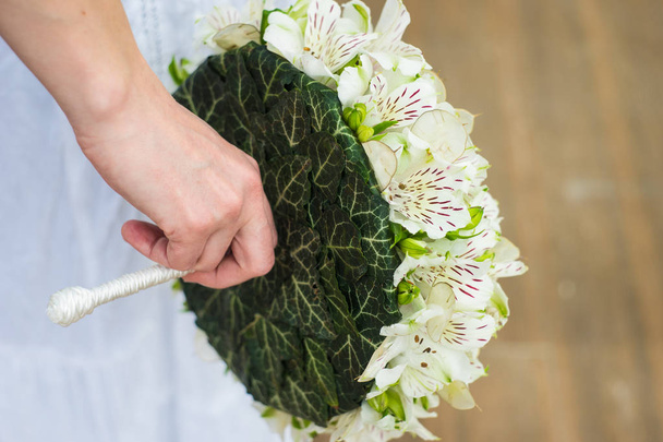 Bridal bouquet with summer flowers - Фото, зображення