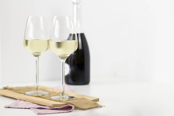 Champagne on a white background - Photo, Image